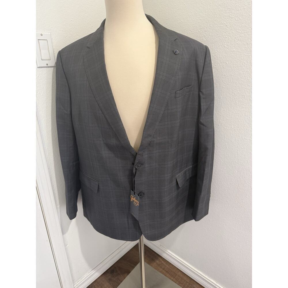 NWT Johnny Bigg Sport Coat Jacket Milan Check New Charcoal Size 50